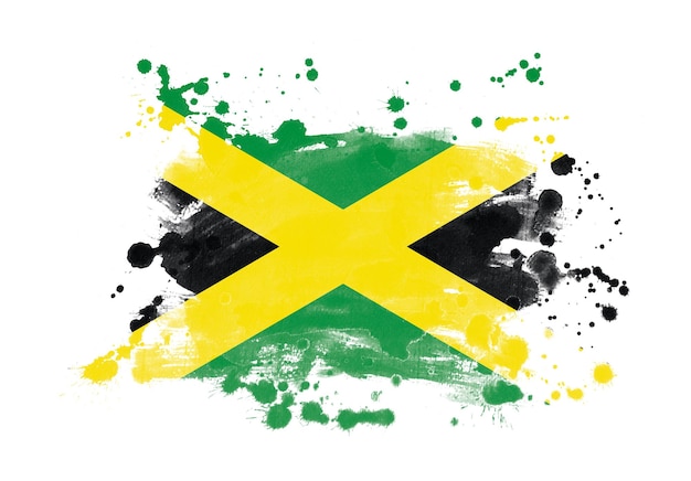 Jamaika-Flagge grunge gemalter Hintergrund