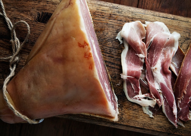 Jamón curado en seco