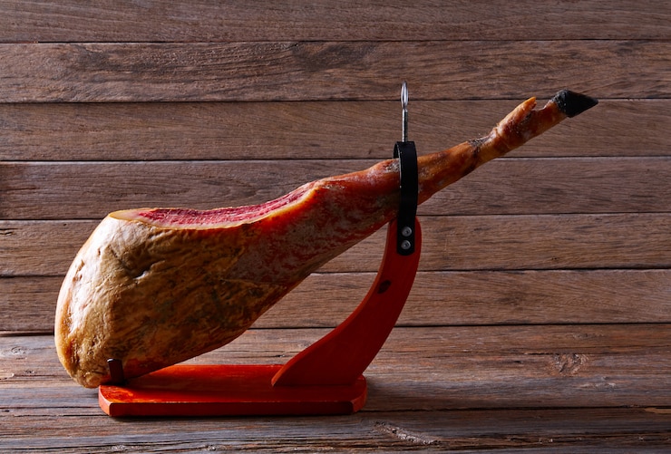 Foto jamón ibérico pata negra de españa