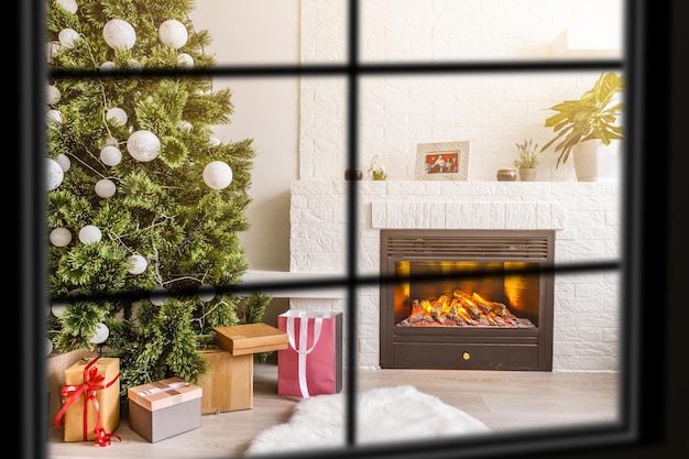 Janela atmosférica de Natal, árvore de Natal.