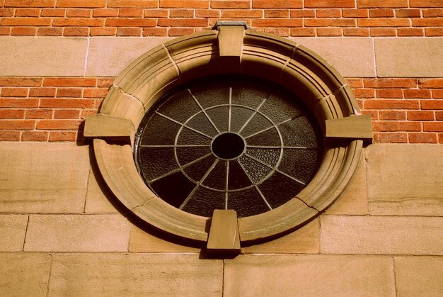 Foto janela circular de um edifício