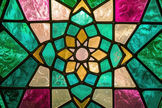 Janela de vitrais colorida abstrata de vitrais de fundo decoração art nouveau