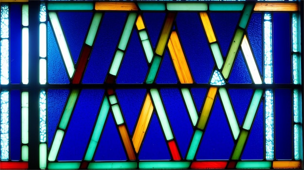 Janela de vitral em uma igreja em nova york.
