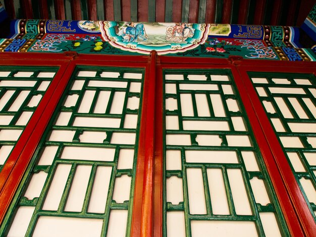 Janelas de tela do Palácio de verão em Pequim, China