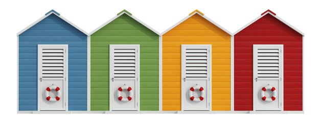 Janelas multicoloridas de casas em edifícios