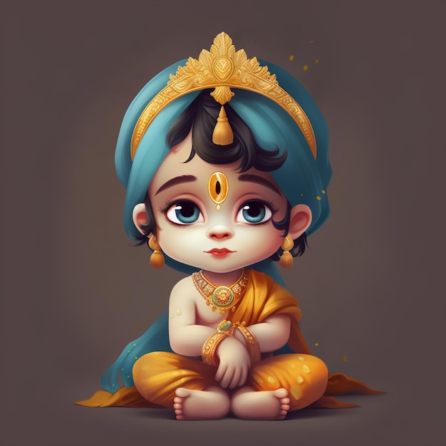 Janmashtami-Festival mit Lord Krishna, der Flöte spielt, Vektorillustration-Hintergrundbanner, digitales Postplakat und Kartendesignillustration