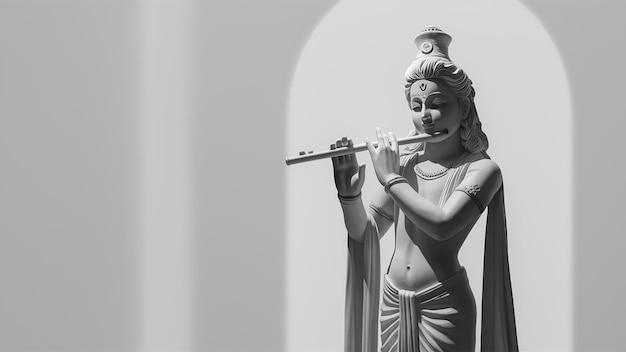 Janmashtami-Festival mit Lord Krishna, der Flöte spielt