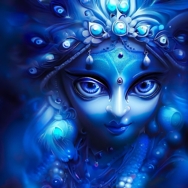 Janmashtami versión azul representación artística