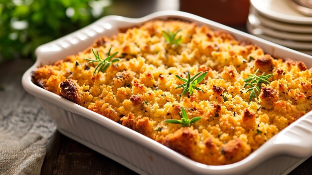 Jantar tradicional de pão de milho