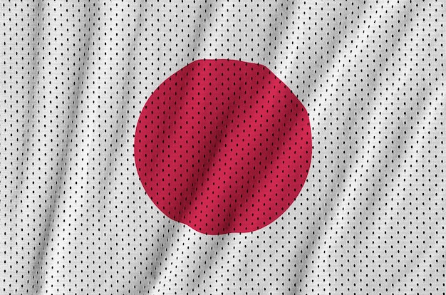 Japan Flagge gedruckt auf einem Polyester Nylon Sportswear Mesh Stoff