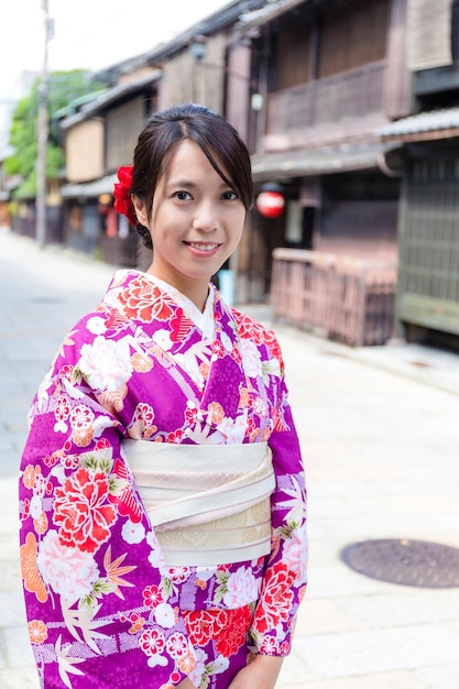 Japanische Frau mit Kimono