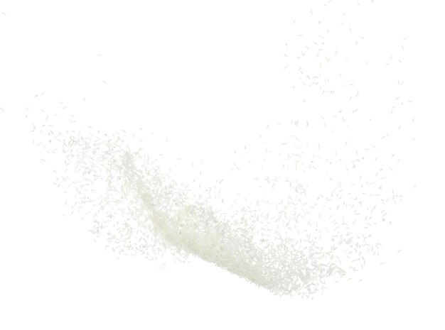 Japanische Reisfliegende Explosion Weißkorn Reis explodiert abstrakte Wolke Fliegen Samen Reis Spritz