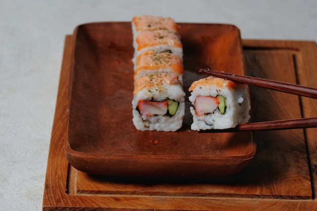 Japanische Sushi-Rolle