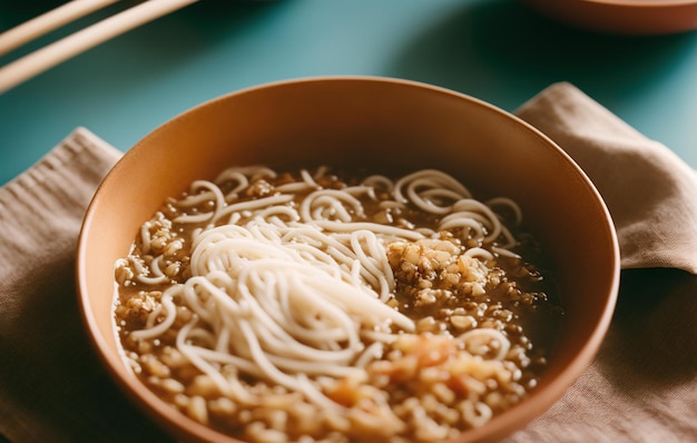 Japanische würzige Ramen-Sauce, altes Essen