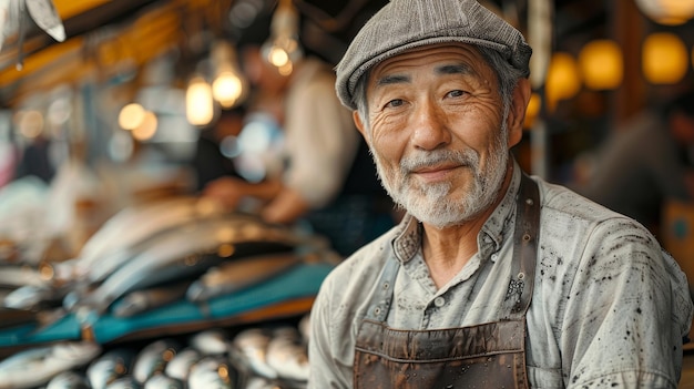 Japanischer Fischhändler