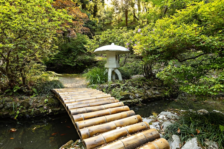 Foto japanischer garten in batumi, georgia