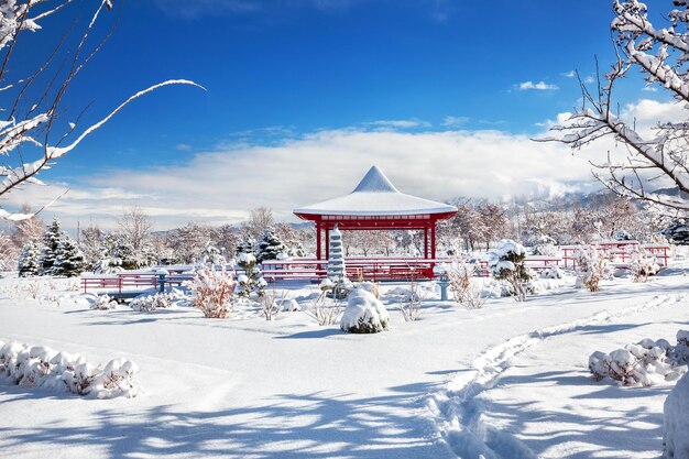 Japanischer Wintergarten in Almaty