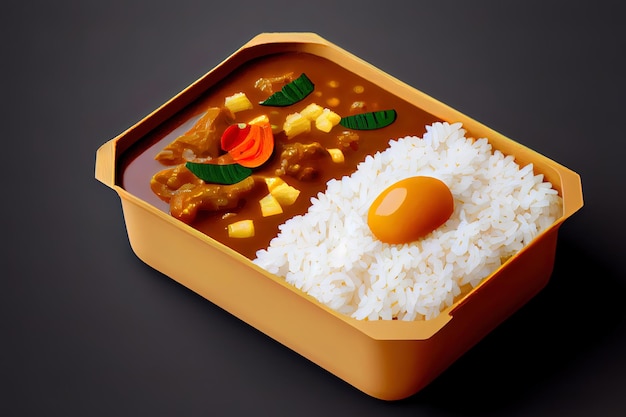 Japanisches Curry-Reis-Essen