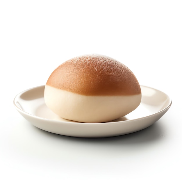 Japanisches Daifuku-Mochi-Dessert isoliertes weißes Objekt