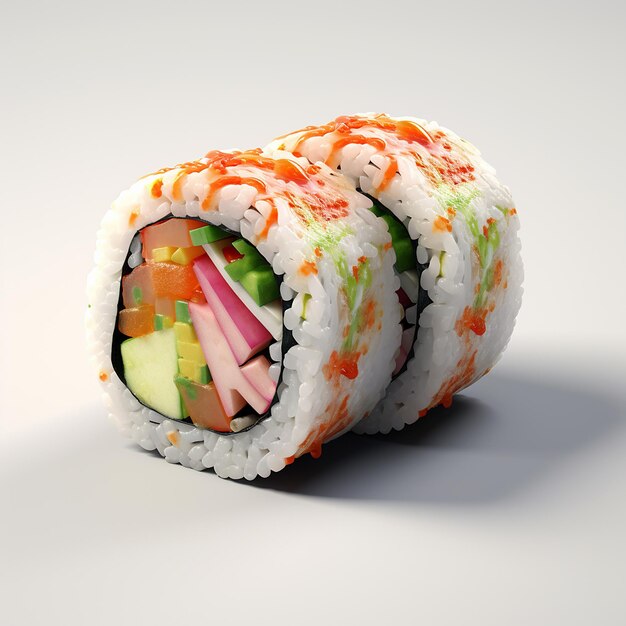 japanisches Essen Sushi moderne kühle Farben Fisch Meeresnahrung Lachs Reis frisch lecker