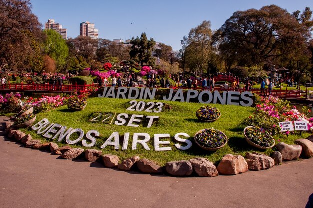 Japanisches Garten-Touristenschild in Buenos Aires, Argentinien