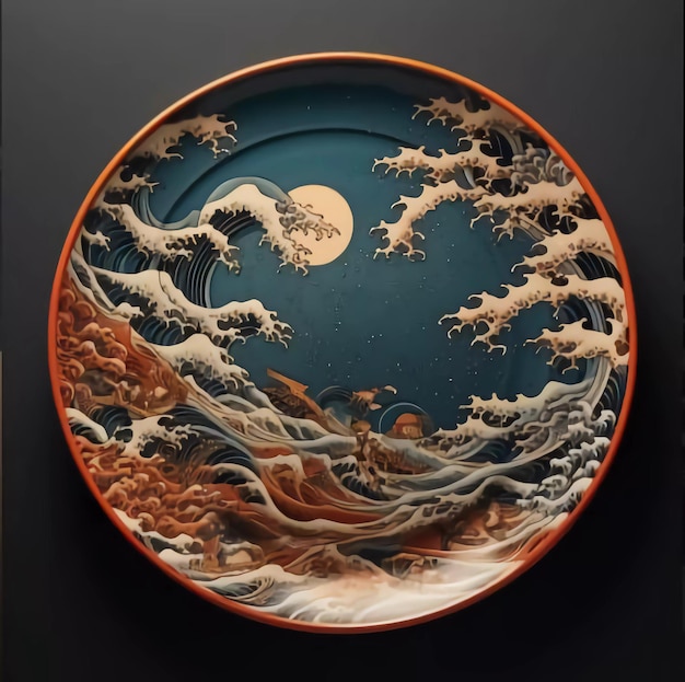 Japanisches Porzellan Chinesisches Porzellan Kutani Ware Hokusai-Porzellan Hokusai Taste Setter Sigma D