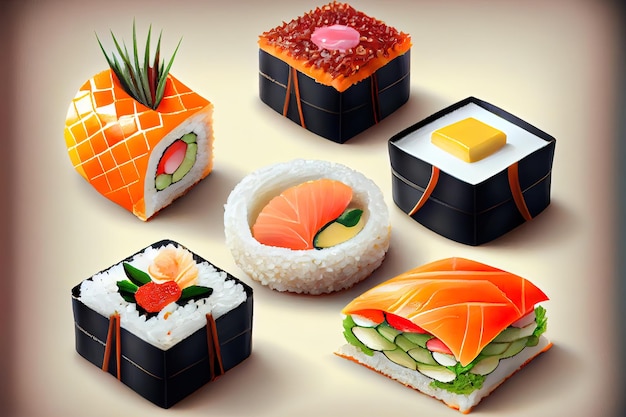 Japanisches Sushi-Essen