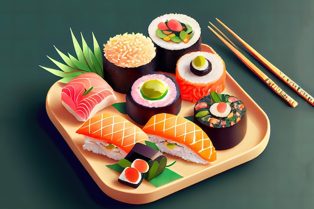 Japanisches Sushi-Essen