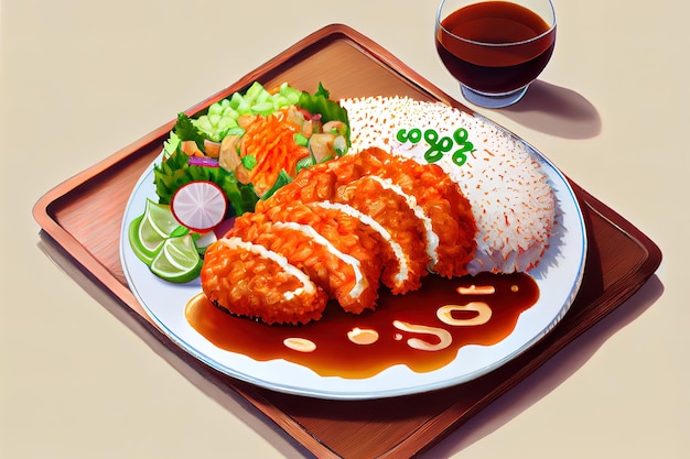 Japanisches Tonkatsu-Essen