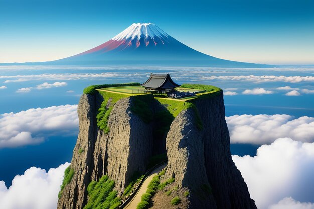 Japans nationales Symbol, Sehenswürdigkeiten, der Berg Fuji, repräsentatives Wahrzeichen, wunderschöner Berg