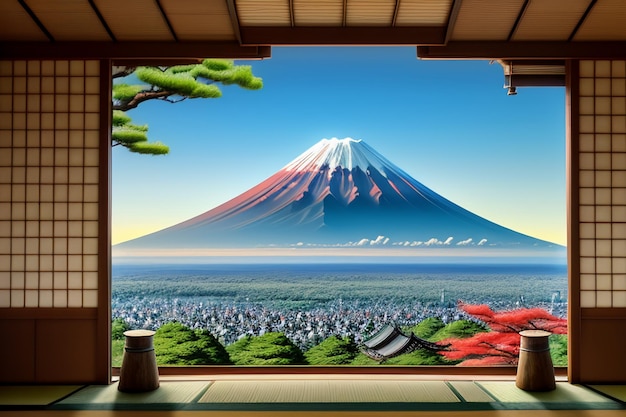 Japans nationales Symbol, Sehenswürdigkeiten, der Berg Fuji, repräsentatives Wahrzeichen, wunderschöner Berg