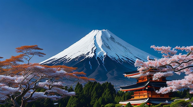 Japans nationales Symbol, Sehenswürdigkeiten, der Berg Fuji, repräsentatives Wahrzeichen, wunderschöner Berg