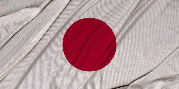 Japón bandera ondeante con textura 3d