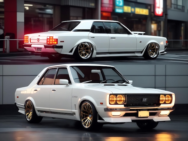 Japón como estilo simétrico futuro concepto aerodinámico de alta tecnología Nissan Cedric P130