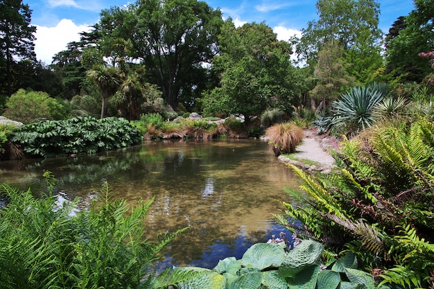 Jardim botânico em Christchurch, Nova Zelândia