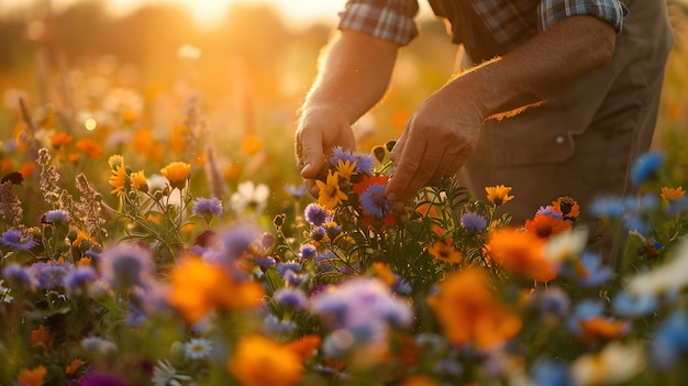 Jardim de flores Delícia da natureza Inspirado em flores comestíveis em plena floração