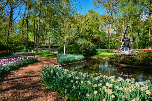 Jardim de Keukenhof. Lisse, na Holanda.