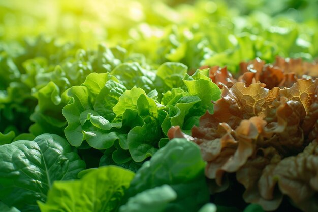Foto jardim de legumes doméstico com alface e espinafre de folha verde