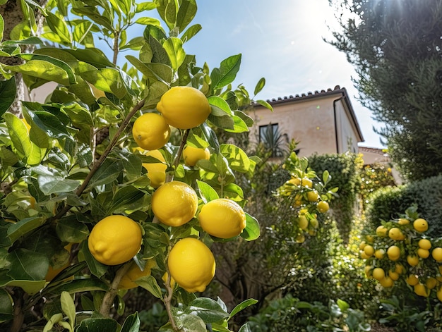 Jardim de limão com friuts