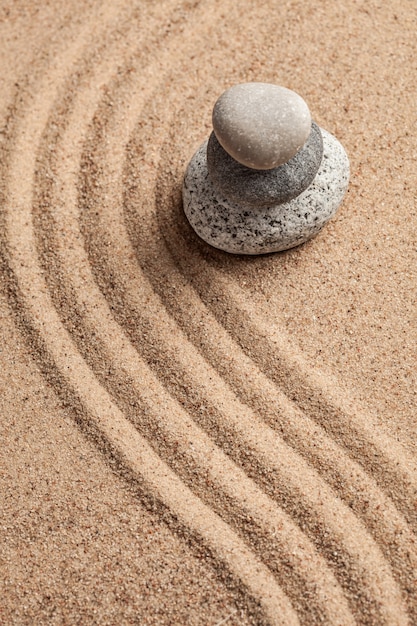 Foto jardim de pedra zen japonês