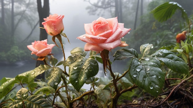 jardim de rosas rosa de alta definição hd imagem fotográfica criativa