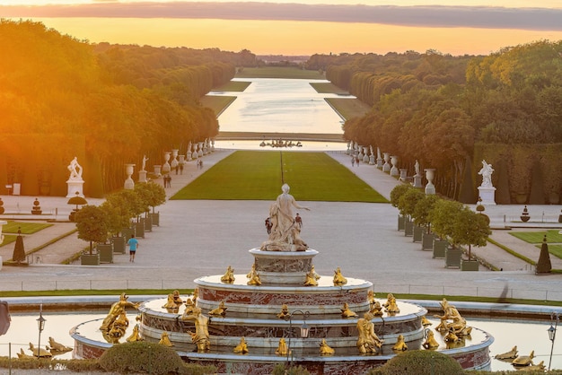 Jardim do Chateau de Versailles perto de Paris na França