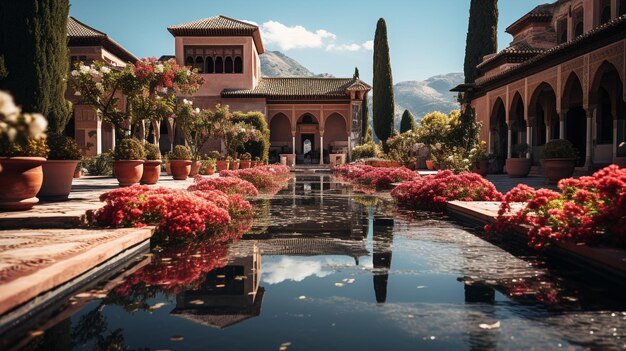 Jardim do Palácio da Alhambra Arquitetura e estética islâmica