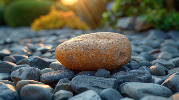 Jardim feito com pedras Zen