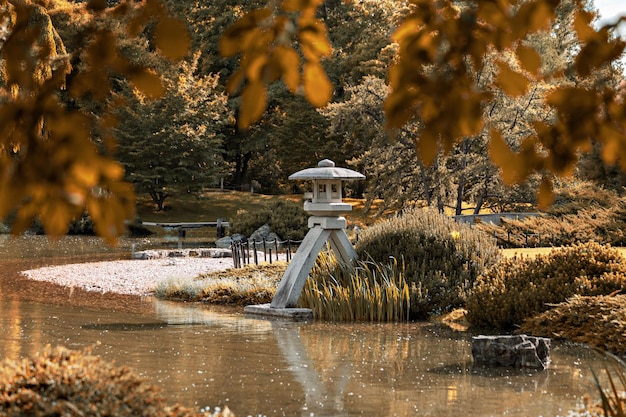 Jardim japonês no Jardim Botânico de Montreal no Canadá, Quebec