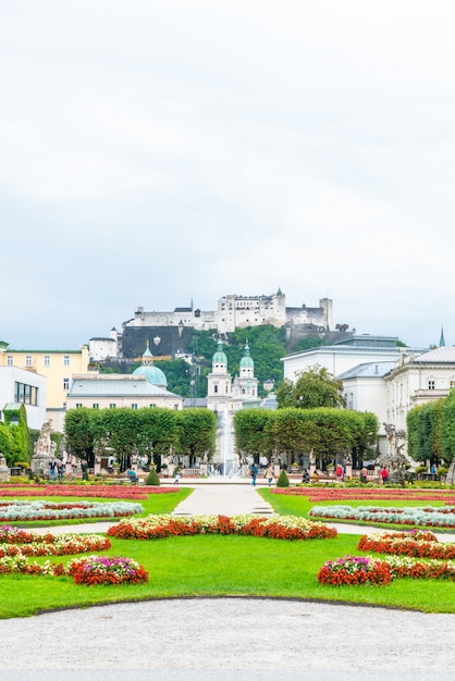 Jardim Mirabell na cidade de Salzburgo