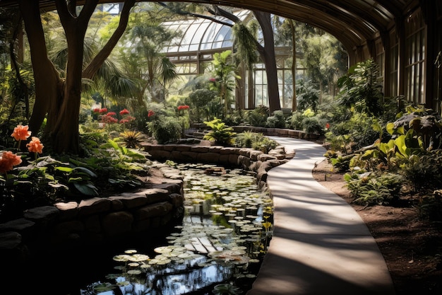 Jardín Botánico de Savannah Exotismo Natural generativo IA