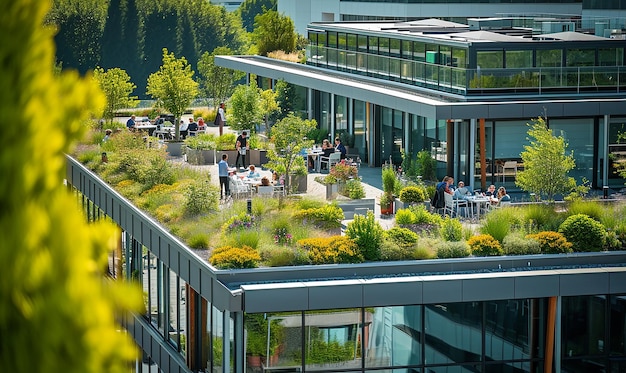 Jardín del edificio de oficinas