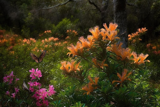 Jardín espléndido El reino de las plantas generativo IA