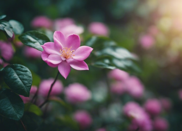 Foto un jardín de flores de jazmín